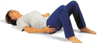 Starting position when performing Kegel exercises