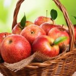 Basket with apples