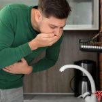 Pathological causes of vomiting blood after alcohol