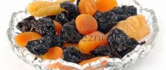 Useful properties of dried fruits