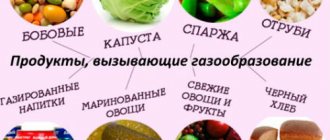 продукты вызывающие газообразование