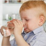 Child drinks water