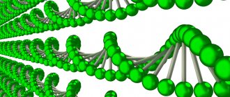 Зеленые строки фона генетического кода
