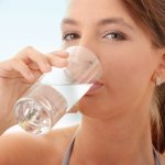 Woman drinking water